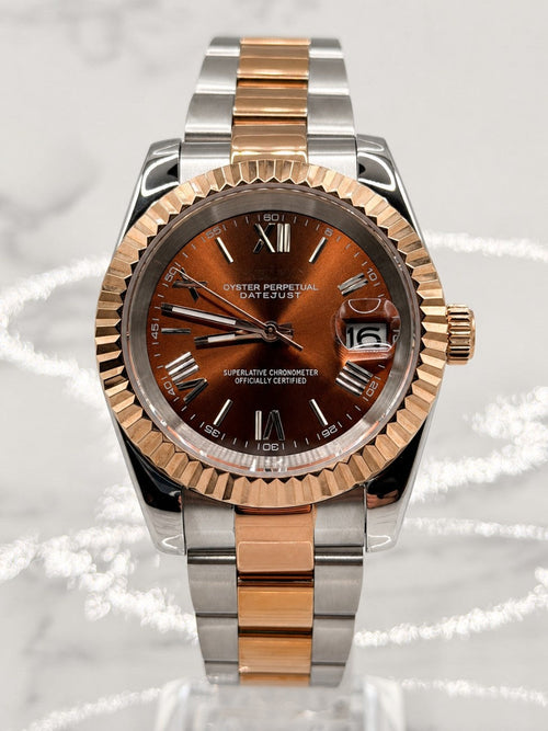 Datejust Silver Bronze Roman