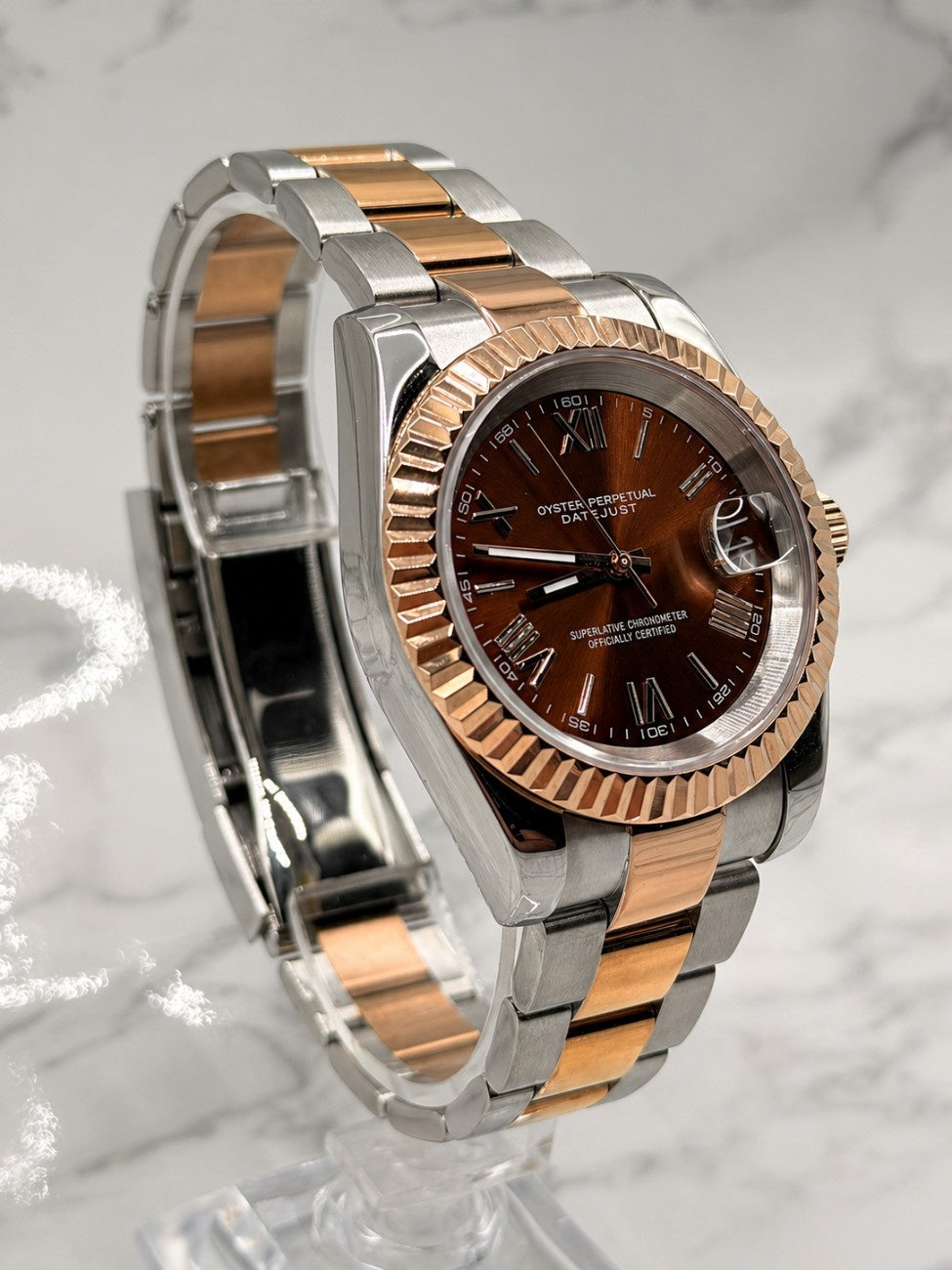 Datejust Silver Bronze Roman
