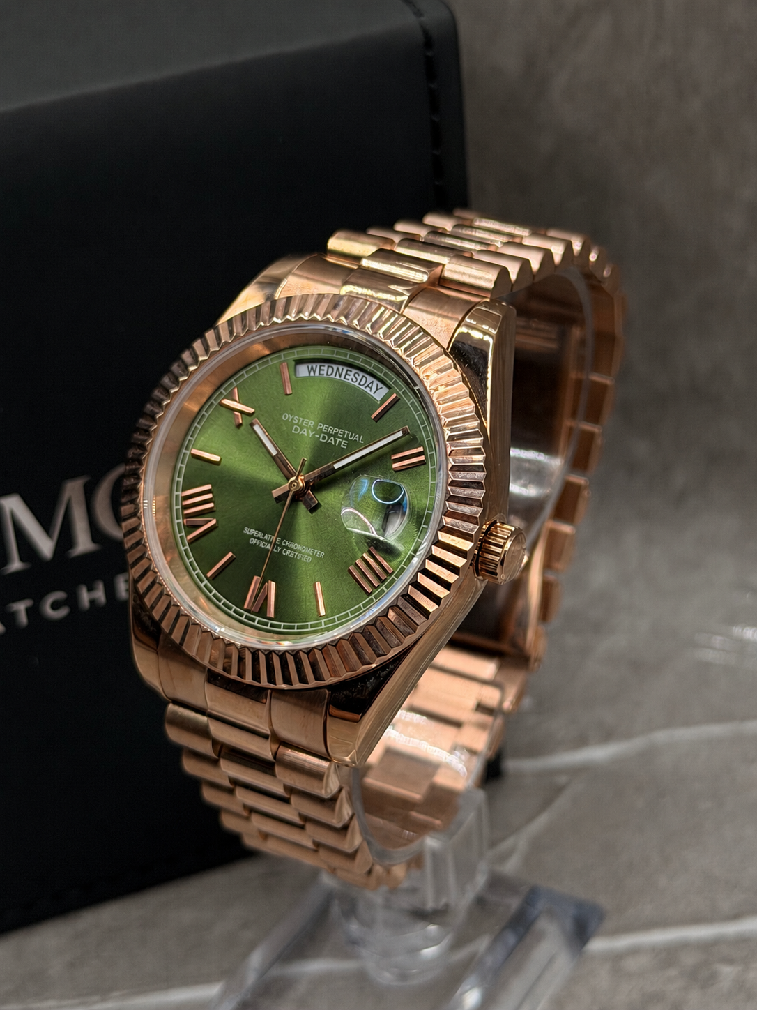 Datejust Day-Date Rose Gold Green