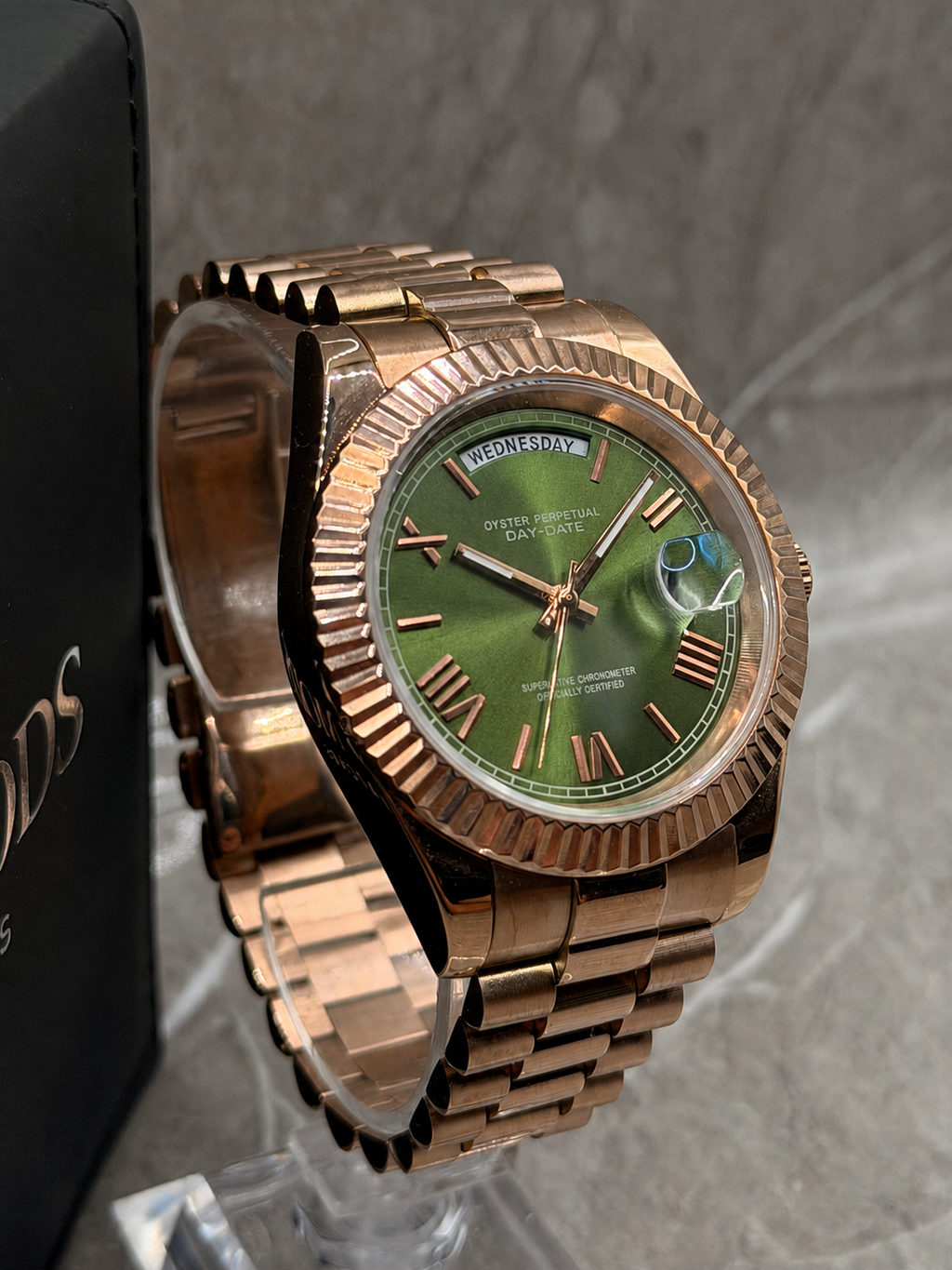 Datejust Daydate Rose Gold Green